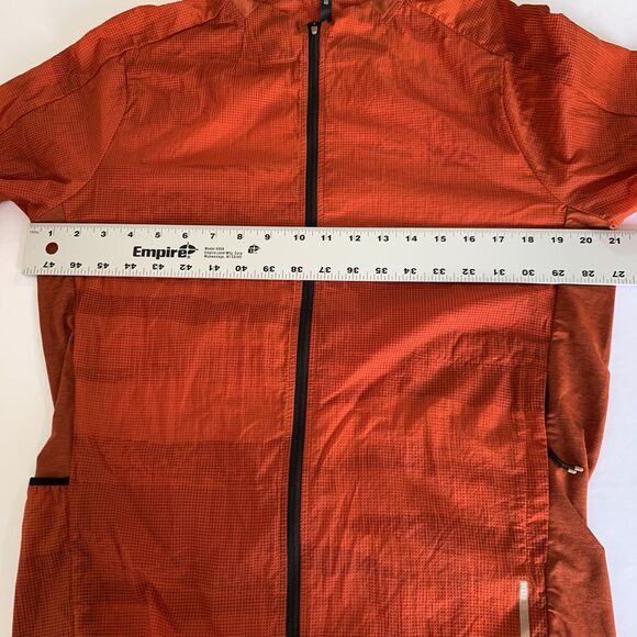 REI On the Trail Run Jacket Men S Orange Lightweight Packable Hiking Outdoor - Picture 8 of 10